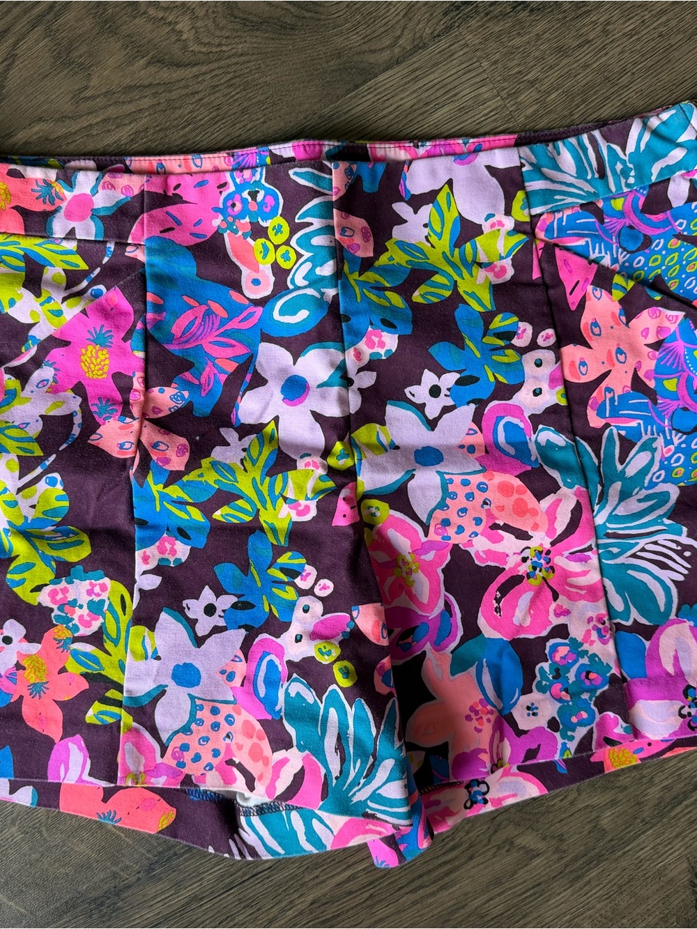 Lilly Pulitzer Purple Floral Multicolor Skort